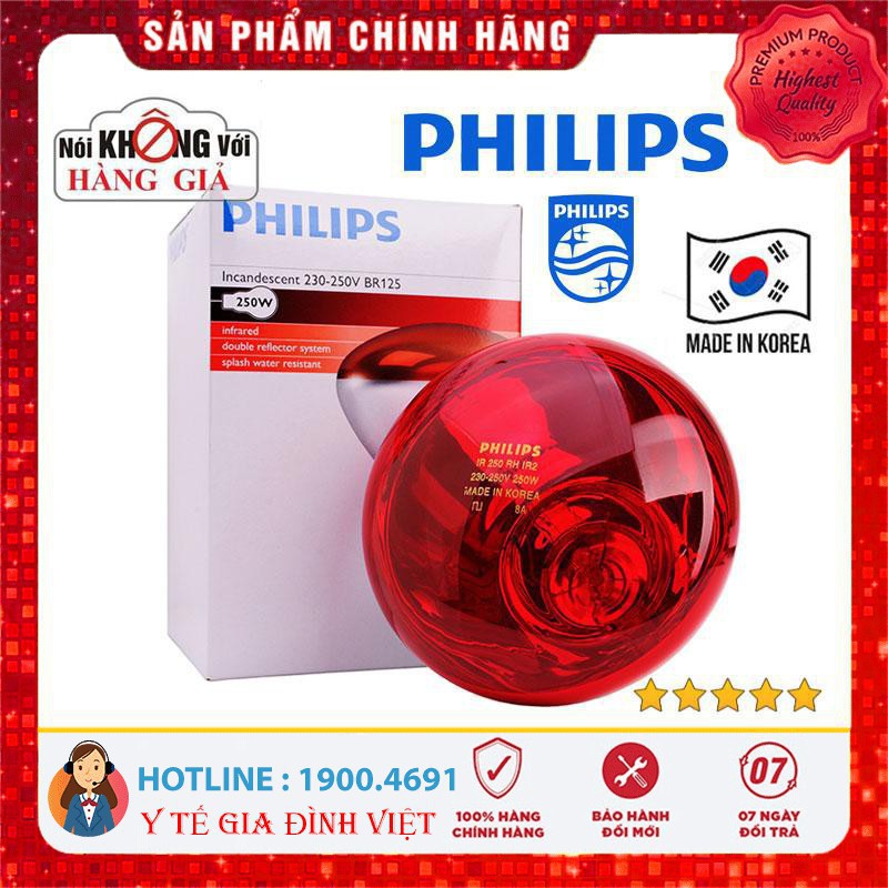 ⚡️Chính hãng⚡️ BÓNG ĐÈN HỒNG NGOẠI PHILIP 250W