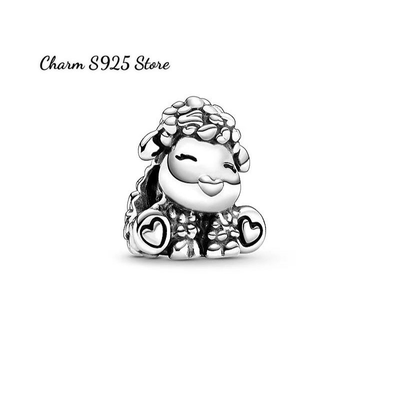 Hạt charm pan Ale cừu con bạc s925 cao cấp