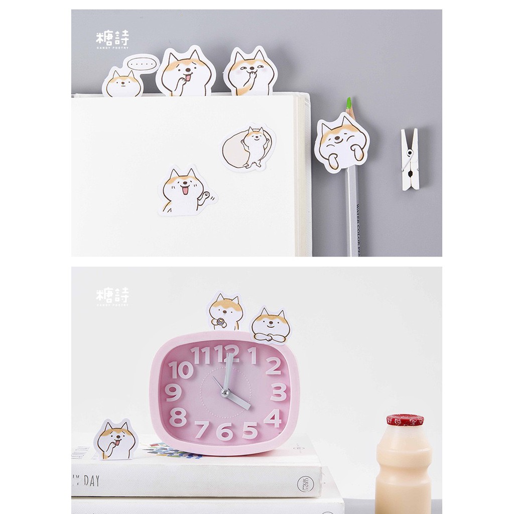 Bộ sticker/ Hình dán Chú Cún Chibi (45 Hình)