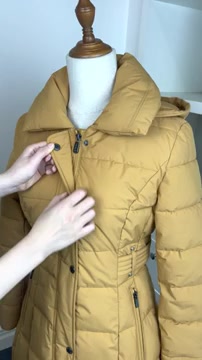 Áo khoác phao dáng dài nữ HeraDG đai eo trần mũ tháo rời túi kéo khoác trần bông 3 lớp cao cấp siêu nhẹ siêu ấmWJKBB3012 | BigBuy360 - bigbuy360.vn