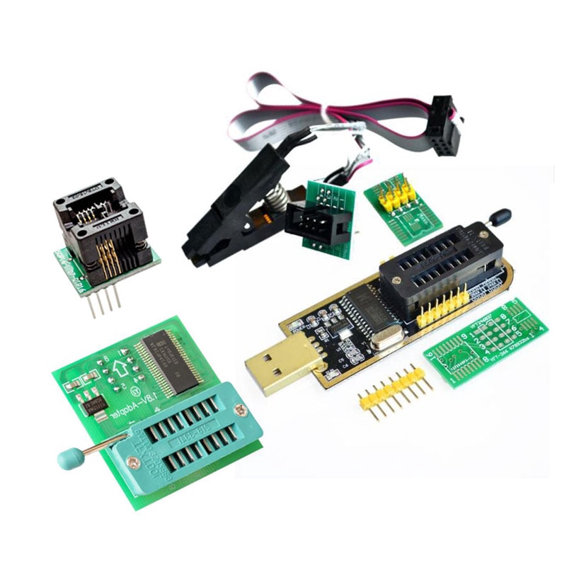 Bộ mạch kiểm tra IC SOIC8 SOP8+mạch sạc 1.8V+mạch đo cường độ điện 150mA+mạch EEPROM Flash BIOS CH341A 24 25 cho iPhone