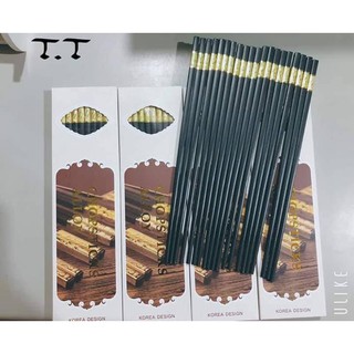 Lố 10 đôi đũa hợp kim mạ v àng