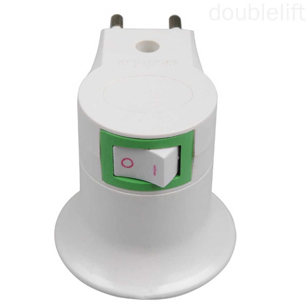 Đui bóng đèn chân xoáy E27 AKIA, có công tắc bật tắt an toàn, jack cắm dễ sử dụng