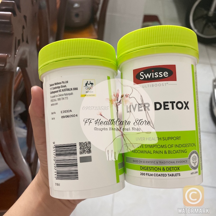 Viên Uống Giải Độc Gan Swisse Ultiboost Liver Detox 60v, 120v, 200v Chính Hãng Úc