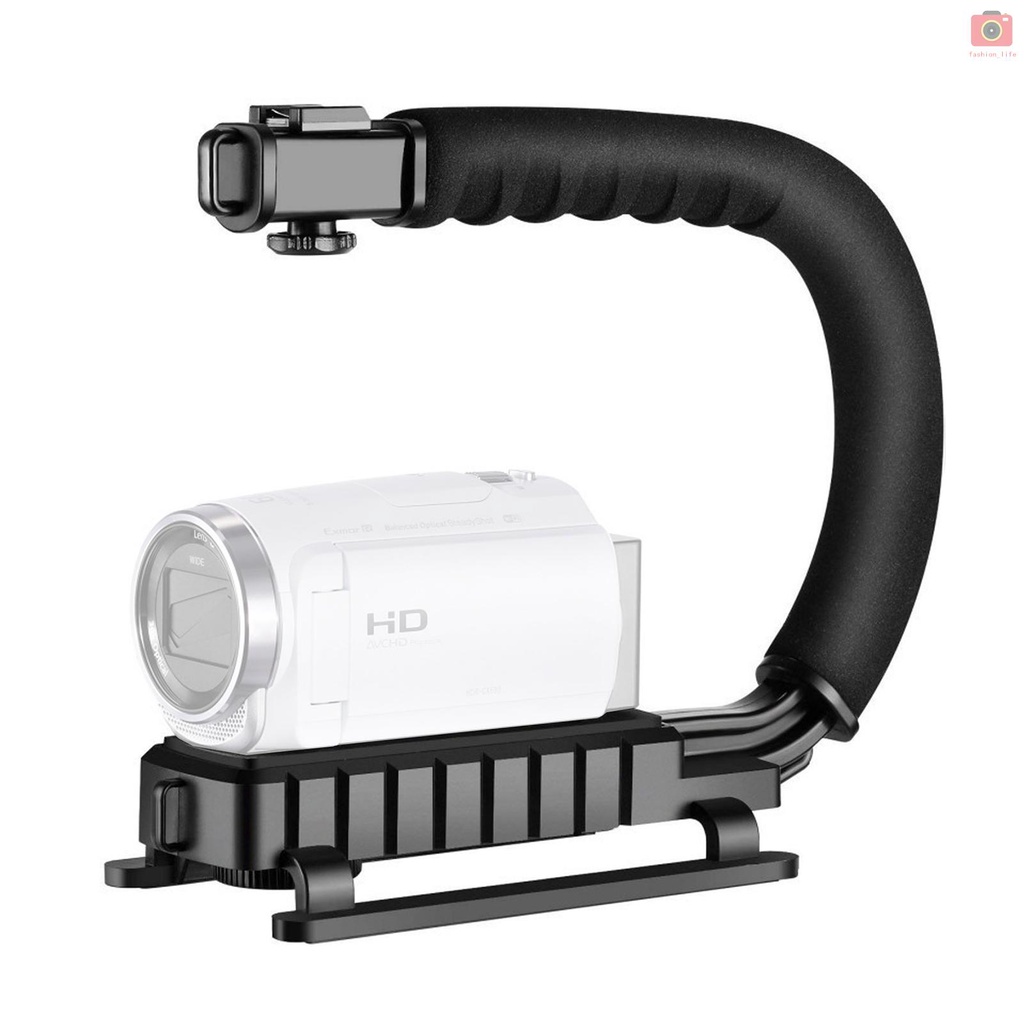 Tay cầm chữ C giữ ổn định hình chữ U có đèn Flash hỗ trợ cho máy ảnh DSLR 4.4lb | BigBuy360 - bigbuy360.vn