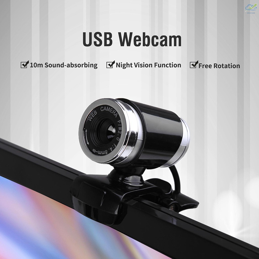 Webcam Usb 2.0 0.3 Triệu Pixels Có Thể Xoay 360 Độ Cho Máy Tính | BigBuy360 - bigbuy360.vn