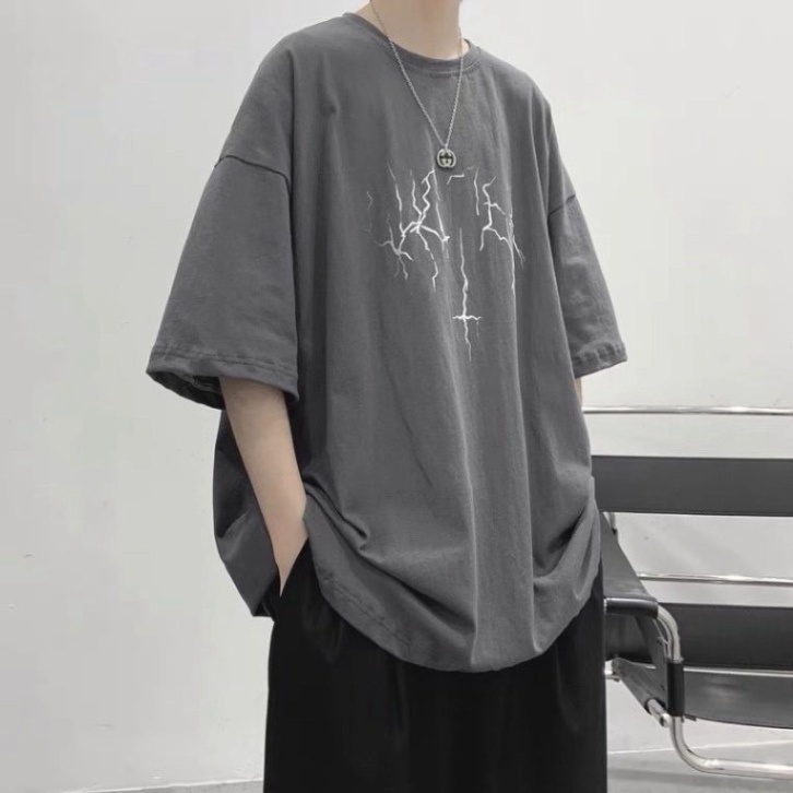 Áo thun nam nữ unisex tay lỡ, áo phông cotton form rộng oversize streetwear TS01