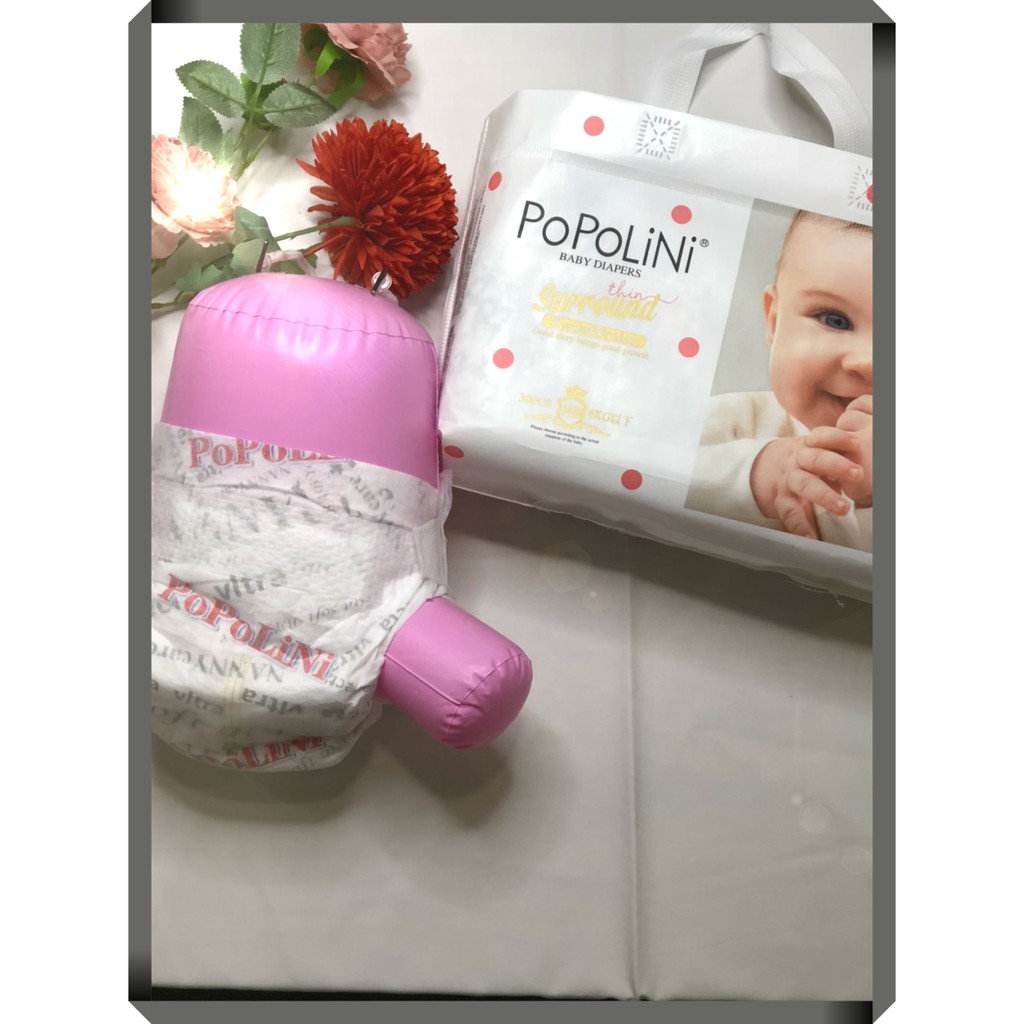 TÃ DÁN POPOLINI size newborn (30 miếng), xuất xứ UK an toàn, chống hăm, mềm mỏng nhất hiện nay