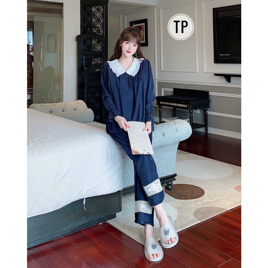 bộ bầu dài bầu cổ ren, khoá ti lụa sau sinh