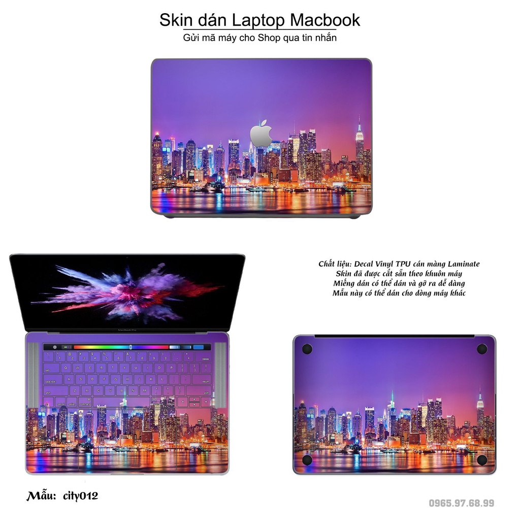 Skin dán Macbook mẫu thành phố (đã cắt sẵn, inbox mã máy cho shop)