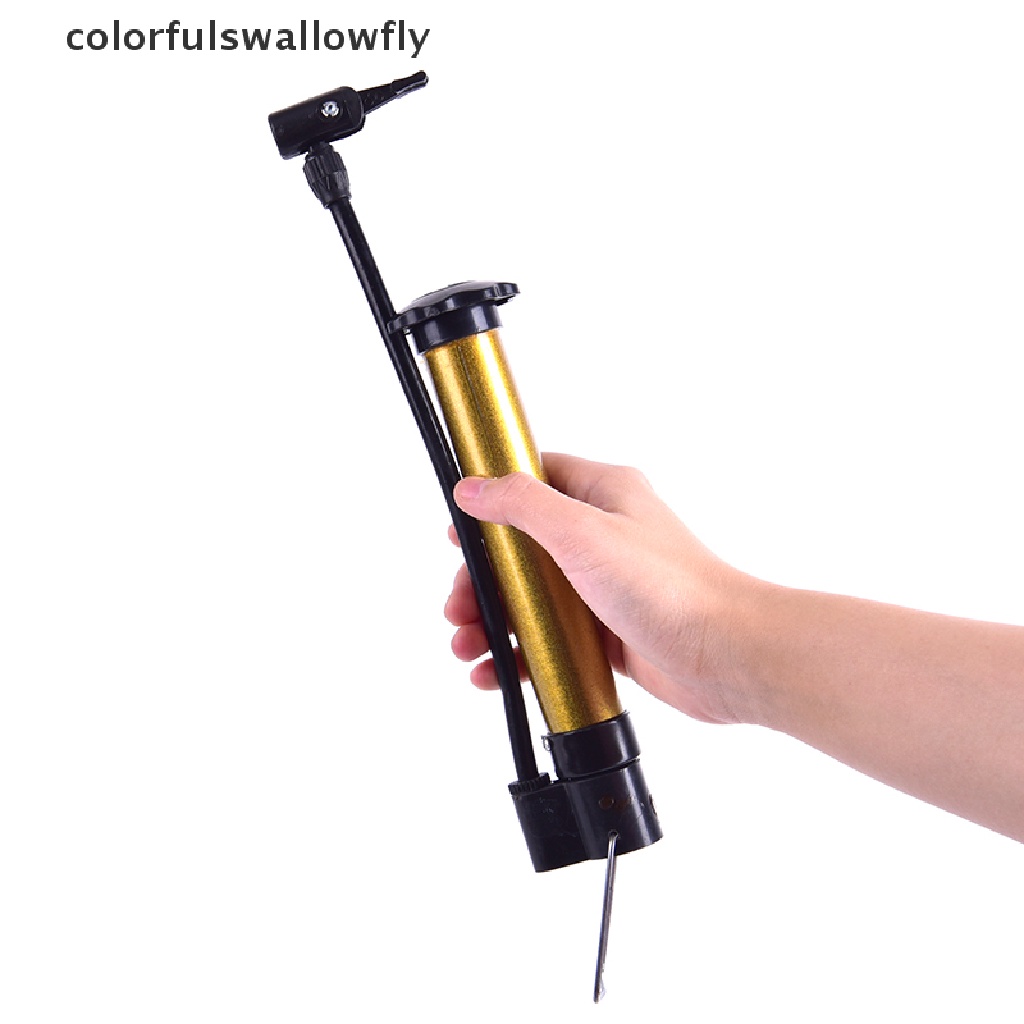 Ống bơm xe đạp mini áp suất cao bằng kim loại nhiều màu tiện dụng