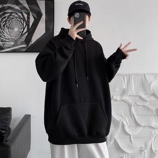 Áo hoodie nam trơn phom rộng unisex phong cách hàn quốc hd002