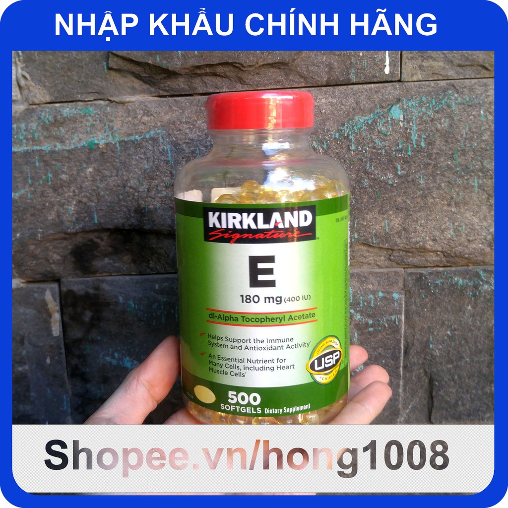 Vitamin E 400 IU 500 Viên Kirkland Của Mỹ - Đẹp Da, Làm Chậm Lão Hóa, ND | BigBuy360 - bigbuy360.vn