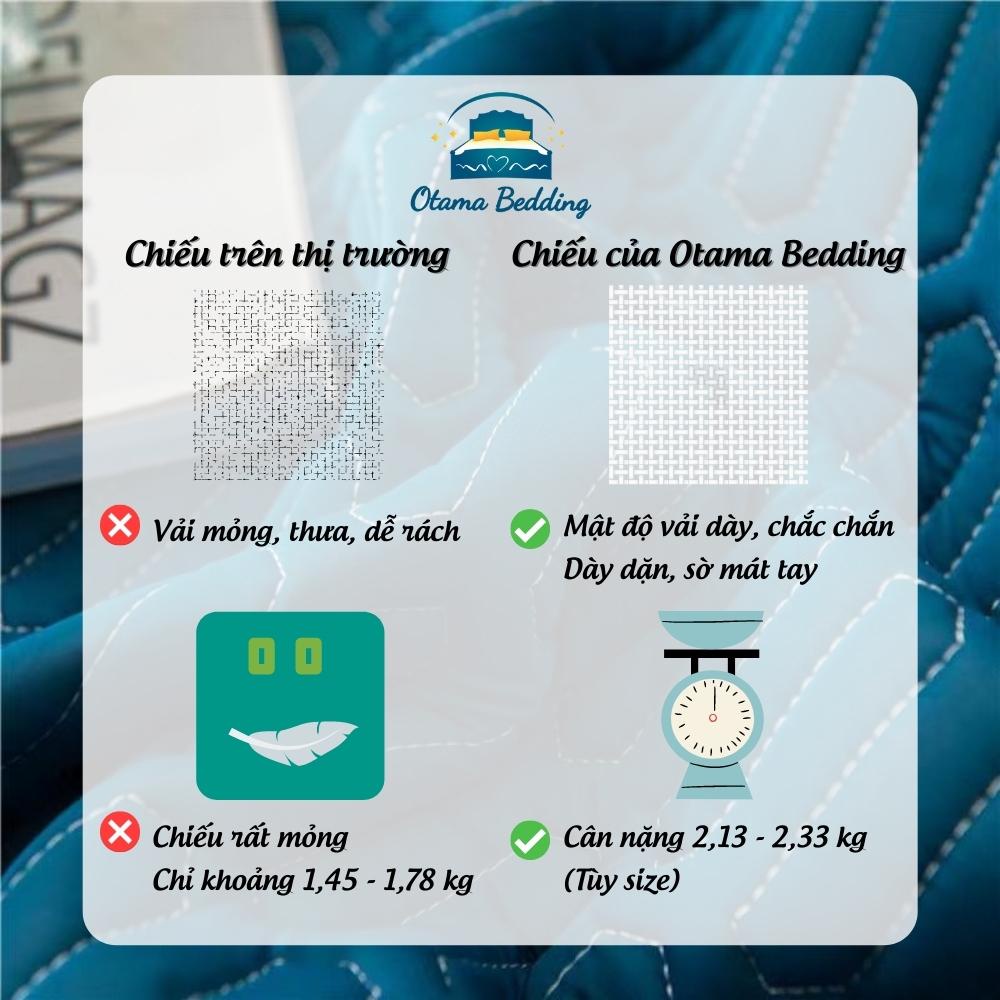 Chiếu điều hòa bo chun cao su non tencel latex cao cấp đủ size 1m6 1m8 2m - Otama Bedding