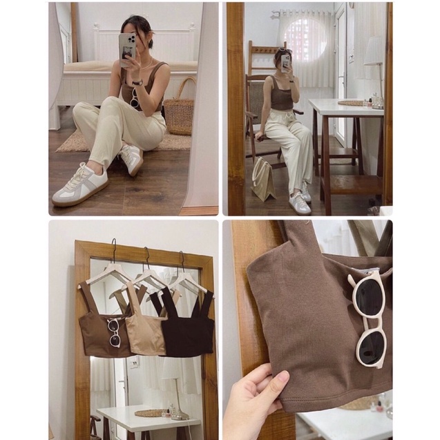 Áo 2 dây bản to kèm mút