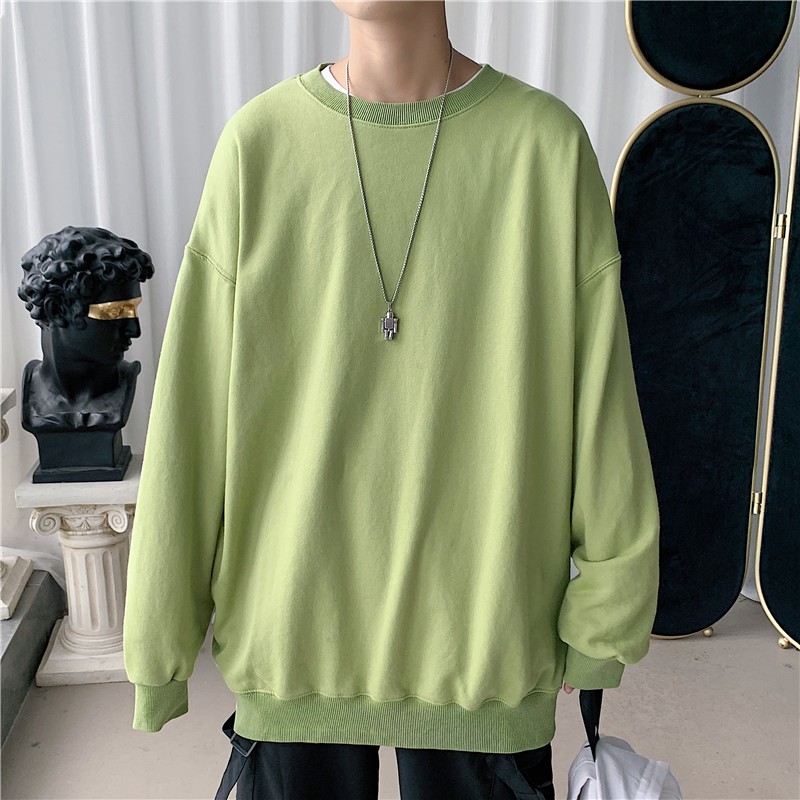 Áo Sweater Tay Dài Dáng Rộng In Chữ Phong Cách Hàn Quốc