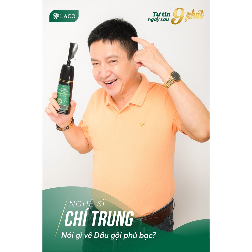 Dầu Gội Phủ Bạc Thảo Dược LACO Black Hair 200ml - Gội Là Đen Tóc Tự Tin Sau 9 Phút