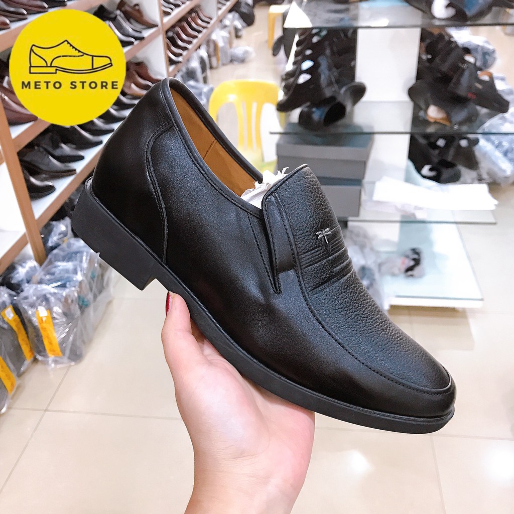 Giày lười da tăng chiều cao Giày da lười trung niên METO