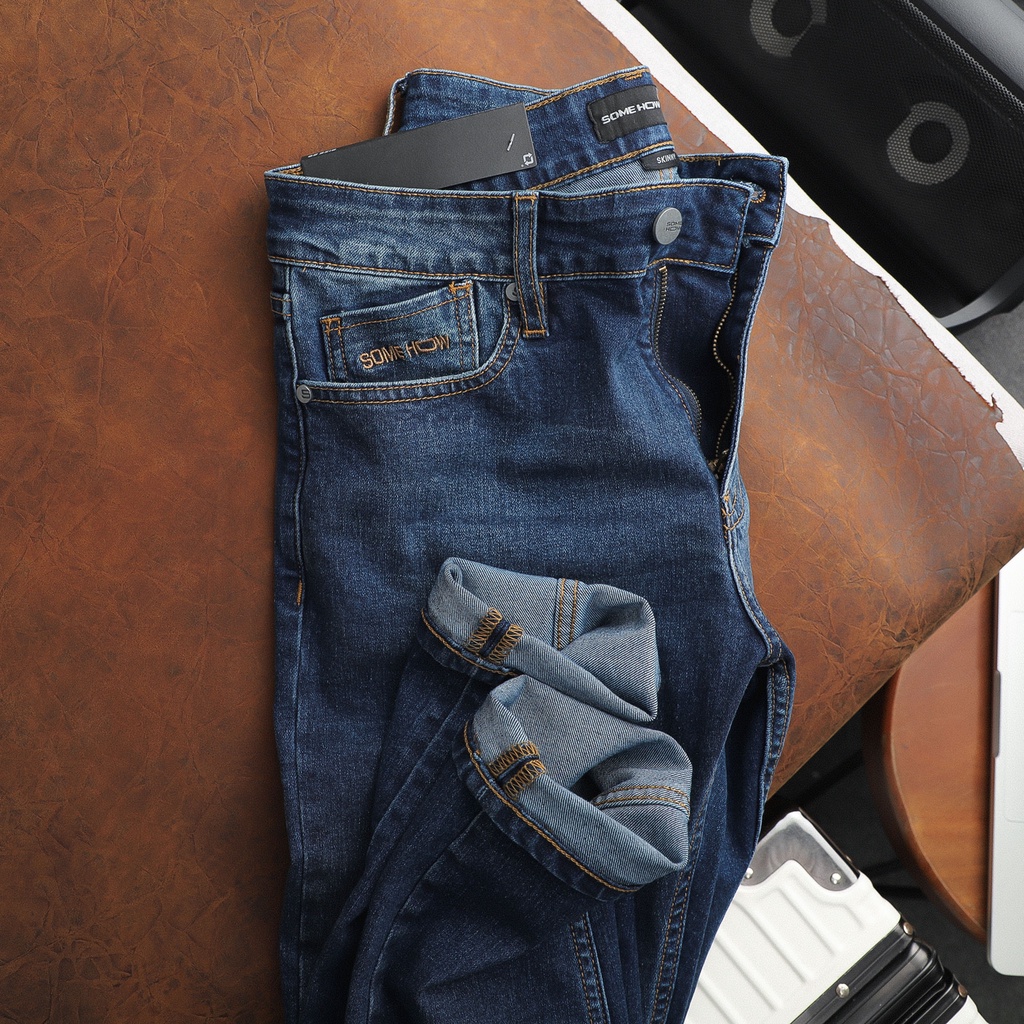 Quần Jean Nam Skinny Green Ess Blue , Chất Vải Cotton Pha Spandex Thoải Mái , QJ004097 ,SOMEHOW