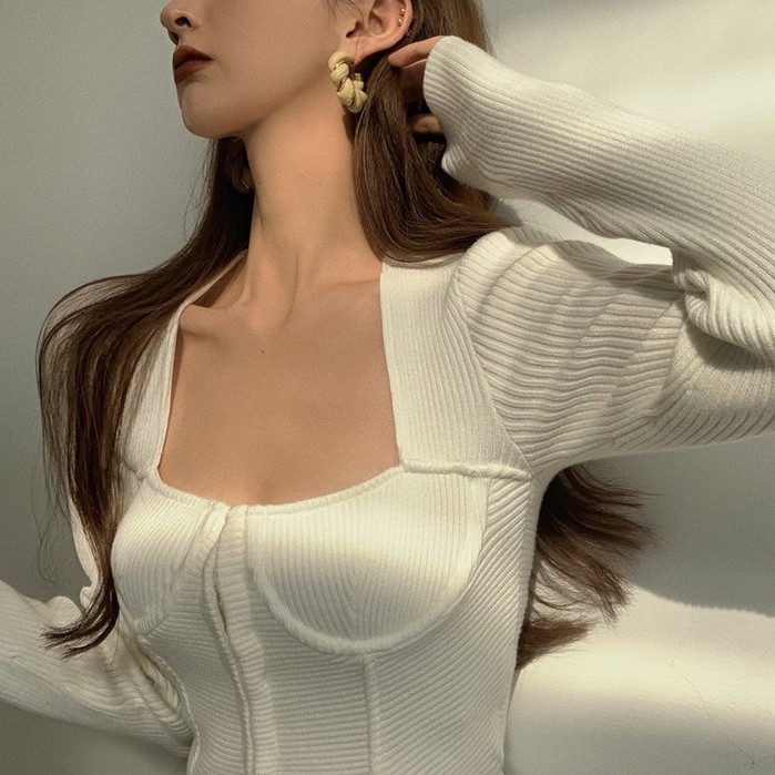 Áo thun trơn phong cách Hàn Quốc gợi cảm dành cho nữ | BigBuy360 - bigbuy360.vn