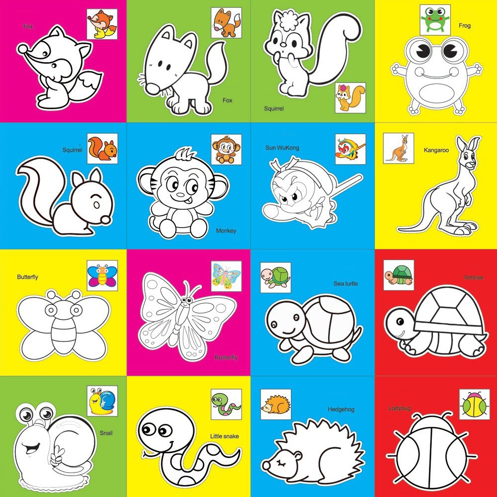 Bộ đồ chơi cắt dán giấy thủ công tạo hình cho bé 240 tờ + kéo an toàn có hình in sẵn