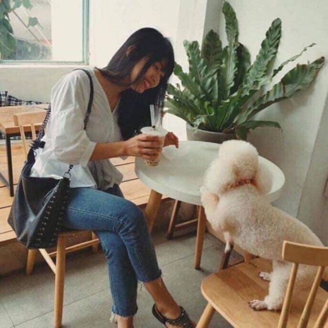 Túi tote da đeo chéo nữ công sở viền đinh tán đẹp vừa A4 đi học giá rẻ HT16