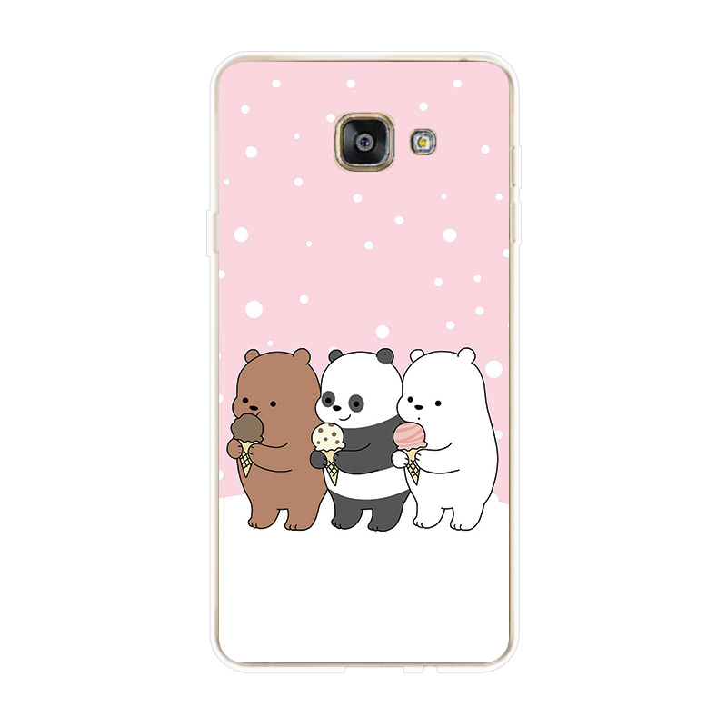 Ốp điện thoại silicon TPU mềm họa tiết Three Bare Bears 3 cho SAMSUNG GALAXY A3 A5 A7 2016 2017