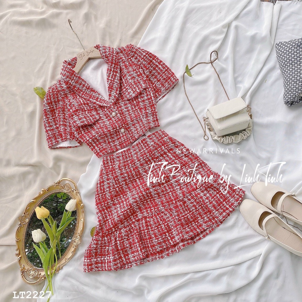 Set Bộ Nữ, Set Chân Váy Nữ Áo Crop Phối Chân Váy Đuôi Cá Chất Dạ Màu Hồng Nữ Tính,Phong Cách Thời Trang Mùa Đông. | BigBuy360 - bigbuy360.vn