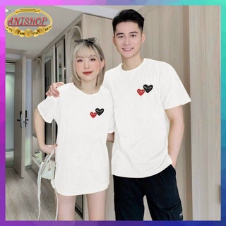 Áo phông trái tim yêu thương, áo đơn đôi nam nữ ,áo thun unisex in họa tiết trái tim . phù hợp cho các cặp đôi đang yêu