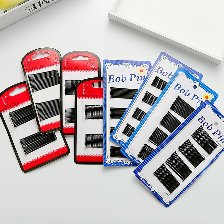 Kẹp Tóc Kim Loại Màu Đen Đơn Giản Phong Cách Hàn Quốc Cho Nữ