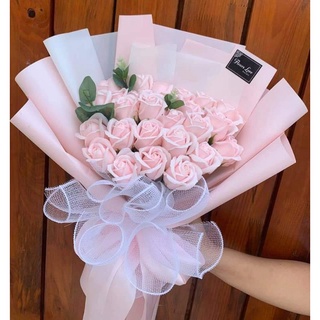 Bó 20 bông hoa hồng sáp dịu dàng