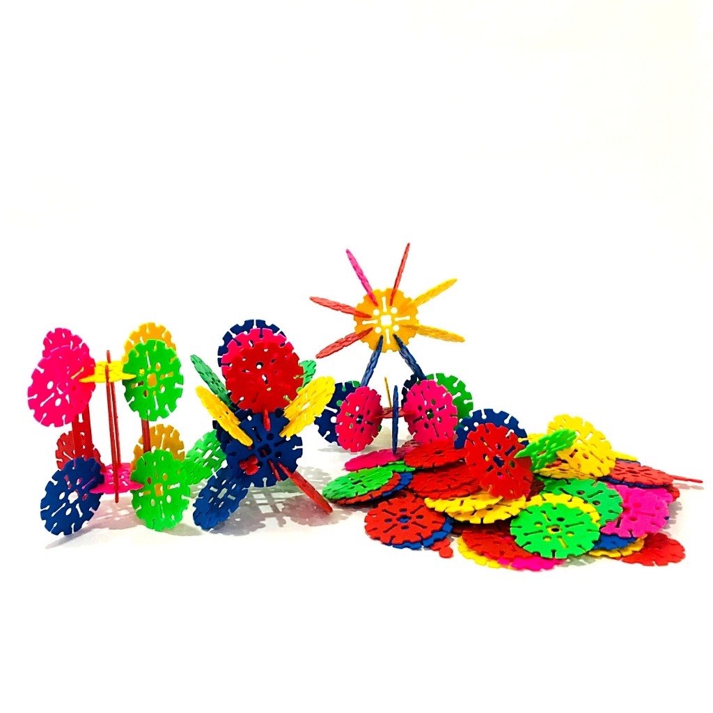 Combo 1kg Xếp Hình Hoa Ghép Hình Bông Tuyết Nhiều Màu Sắc Cho Bé Vui Chơi - Đồ Chơi TT02