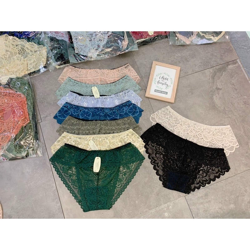 Quần lót nữ chip ren Thái form to lưng cao sexy vải ren mềm mại gợi cảm