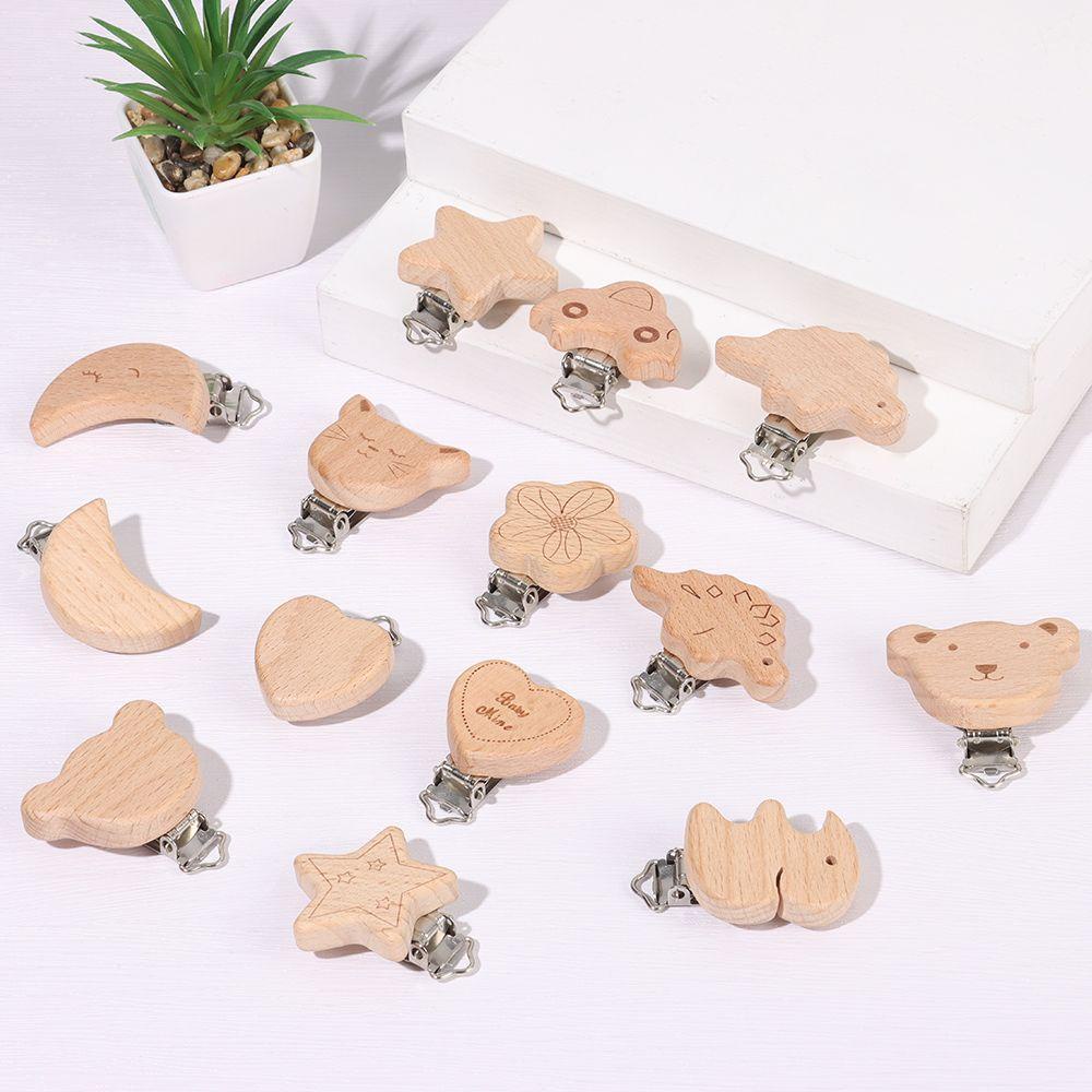 Layor1 Kẹp Gỗ Sồi Cấp Thực Phẩm 16 Kiểu Tự Làm Đồ Gặm Nướu Cho Bé