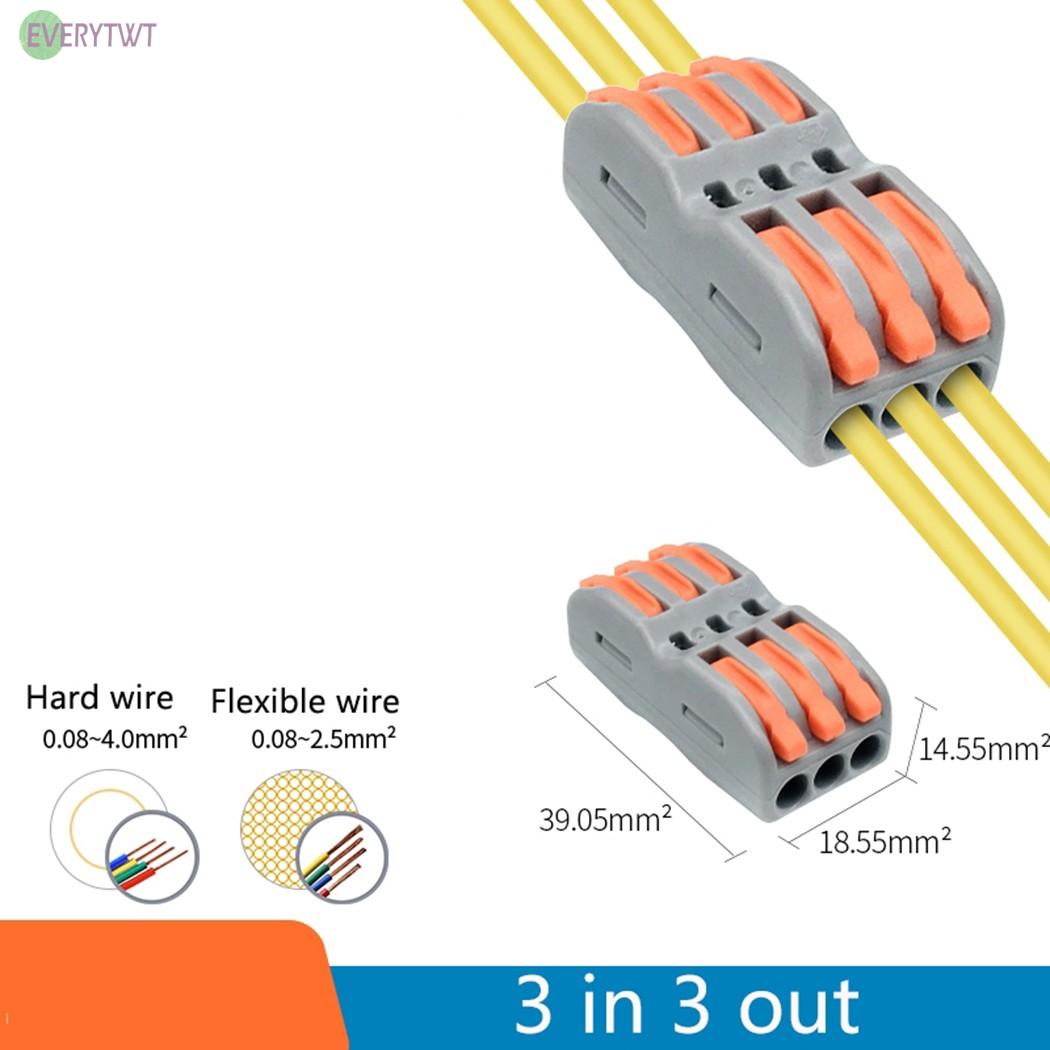 5pcs COD Wire quick head terminal  connector press type wiring clip 212/313 Use a test hole to measure the voltage without removing the tape