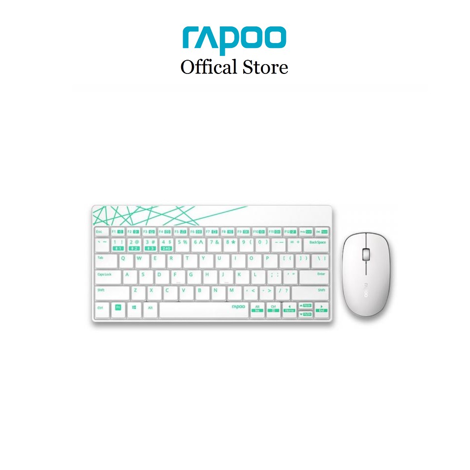 Bộ bàn phím chuột không dây Rapoo 8000M - Kết nối đa thiết bị (Bluetooth 3.0/4.0/USB) | WebRaoVat - webraovat.net.vn