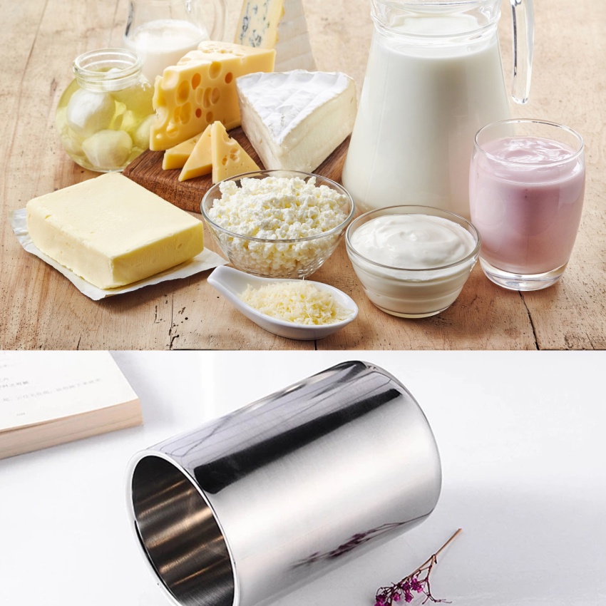 Cốc Uống Bia / Trà Sữa Hai Lớp Bằng Thép Không Gỉ Nhỏ Gọn Dùng Khi Đi Du Lịch