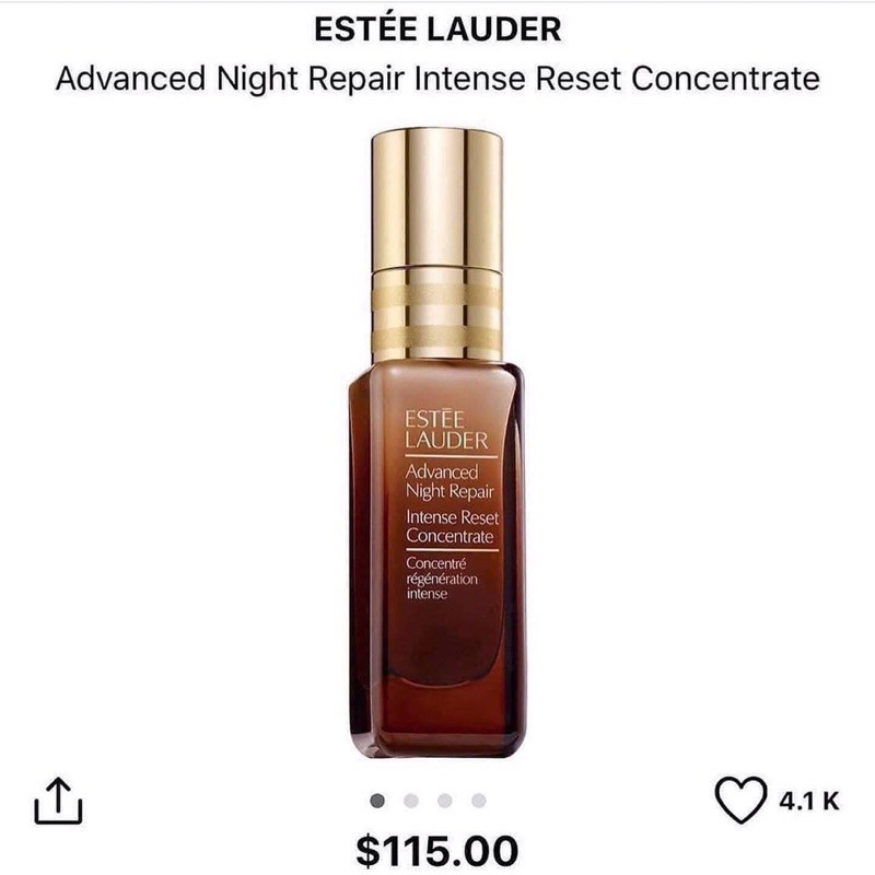 Siêu tinh chất phục hồi da ban đêm Estee Lauder Intense Reset concentrate