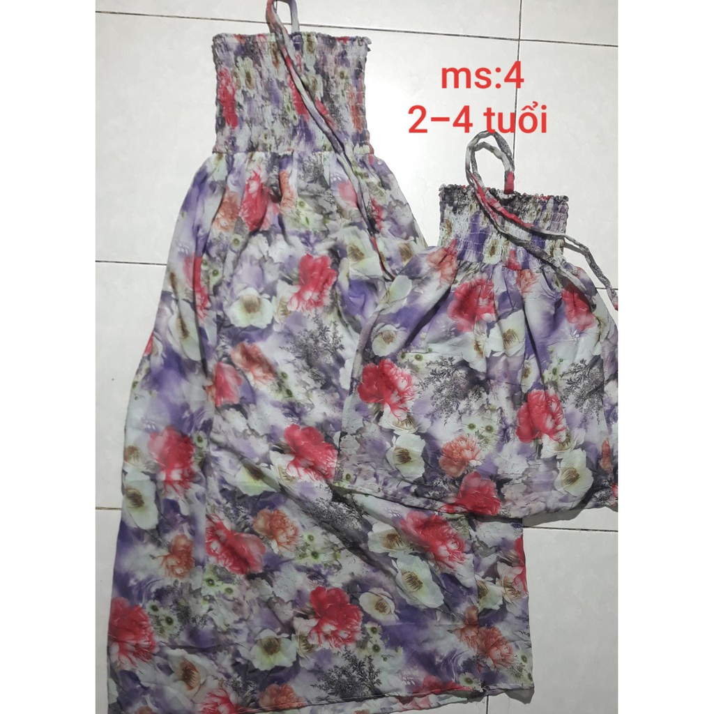 Set đầm maxi Mẹ & Bé [trên 40 hoa]