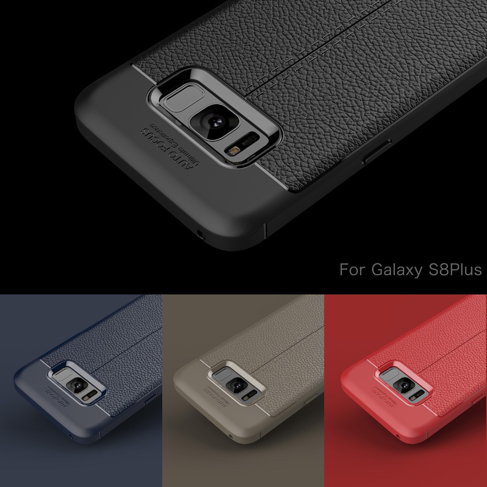 Ốp Lưng Samsung S8 Plus dẻo vân da chống sốc