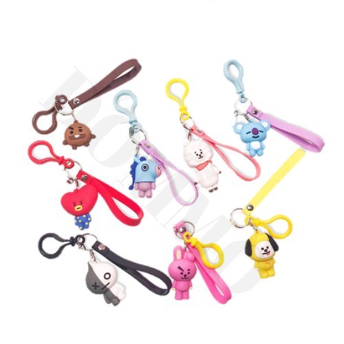 Ví - Móc Treo Búp Bê KPOP Mang Van Tata Chimmy RJ Cooky Shooky Koya
