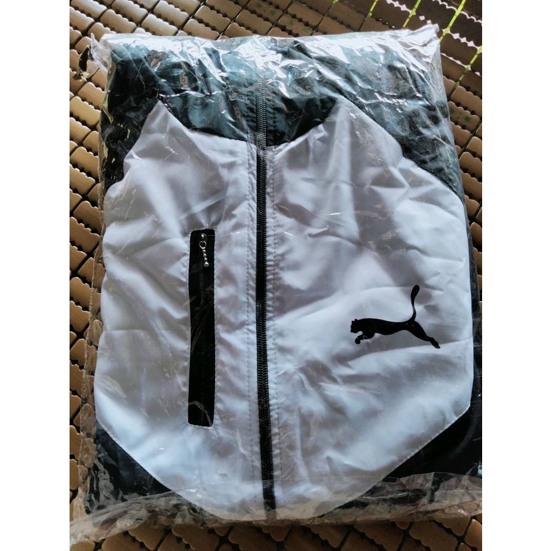 Áo khoác gió nam nữ Puma dây kéo trước ngực chất dù 2 lớp form rộng
