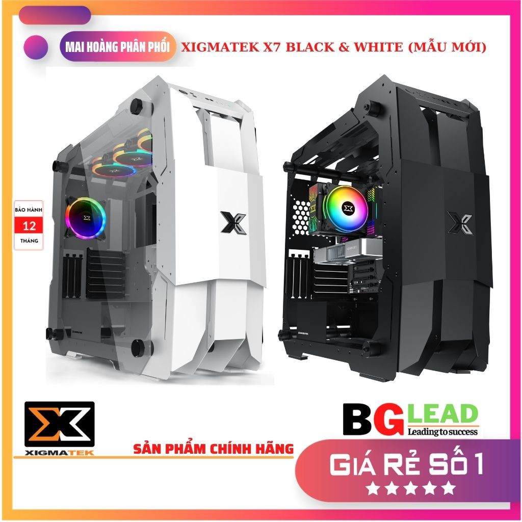 Case XIGMATEK X7 BLACK &amp; WHITE (MẪU MỚI)