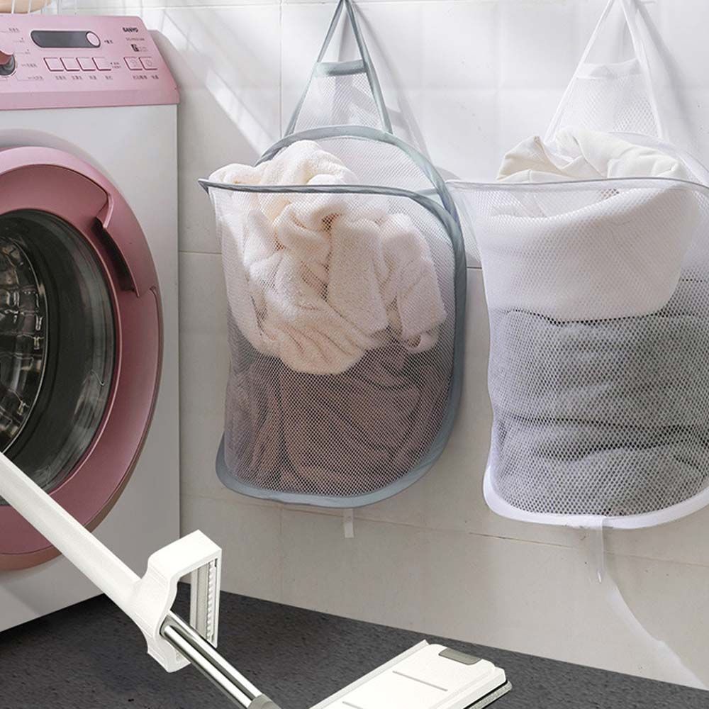 Giỏ Đựng Quần Áo Bẩn Treo Tường Thoáng Khí Có Thể Gấp Gọn Tiện Dụng Cho Nhà Tắm