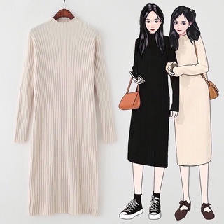 Váy Len Đũa Dáng Suông Quảng Châu 3 Màu Basic Hottrend