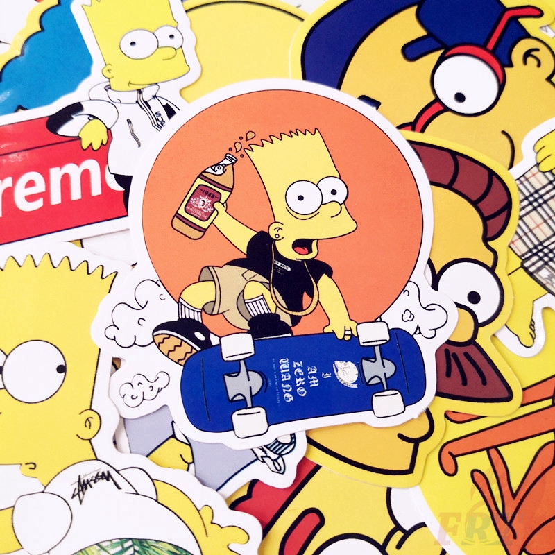 ❉ The Simpsons ： Fashion Brand Giấy và decal dán tường B ❉ 25Pcs/Set Cartoon Fashion DIY Doodle Decals Stickers