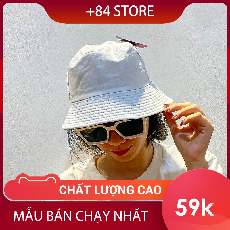 Mũ bucket hai mặt hot hit gồm nhiều màu có thể đổi màu đen dễ phối đồ - nón vành tròn họa tiết đen trắng form unisex