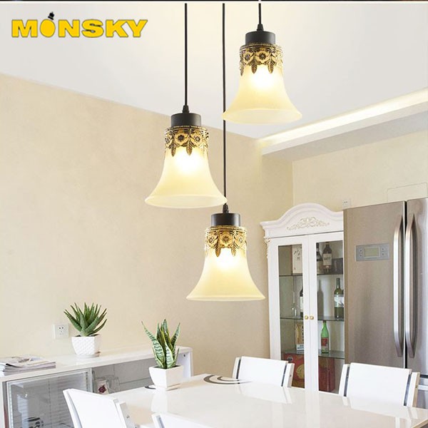 Bộ đèn thả MONSKY KDAD cao cấp kèm bóng LED chuyên dụng và đế ốp trần