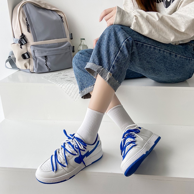 Ielgy Nữ Thiết Kế Giày Thể Thao Nền Xanh Dương Trái Tim