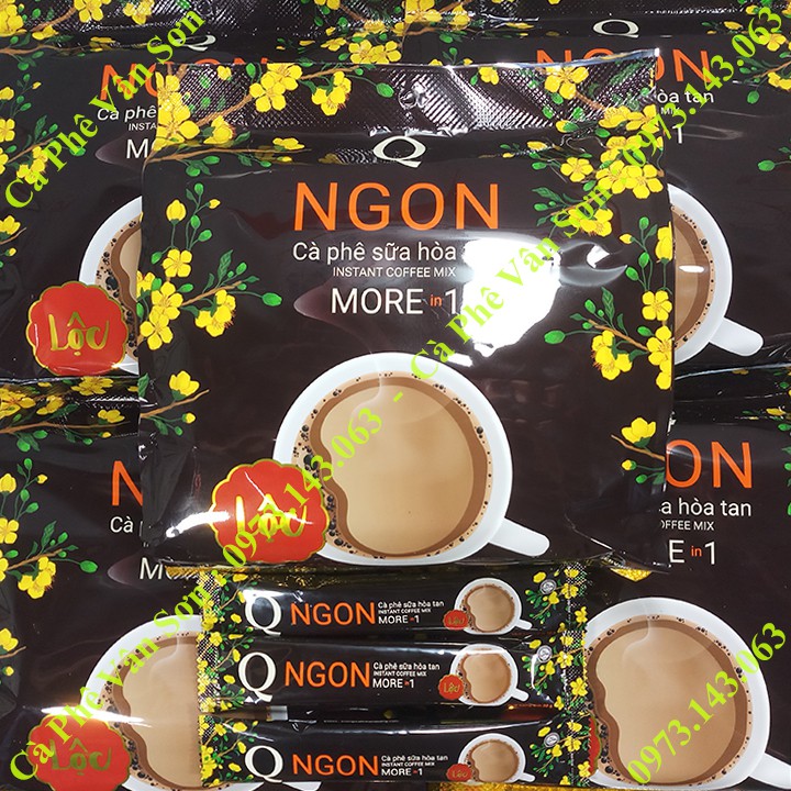 05 bịch cà phê sữa Ngon Trần Quang 480g (24 gói dài * 20g) Mẫu xuân 2022